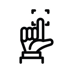 finger scan recognition outline icon vector design good for web or mobile app