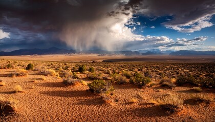 vast arid landscape under dramatic sky