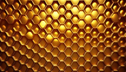 golden honeycomb pattern