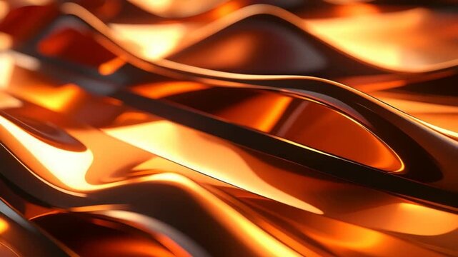 Abstract golden wavy design