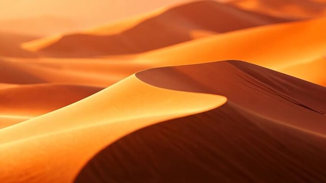 Desert dune landscape at sunrise