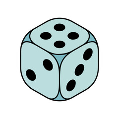 playing dice cubes vector icon