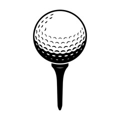 golf ball tee icon vector illustration