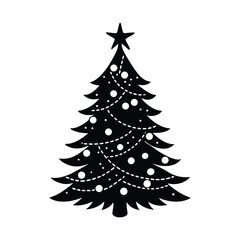 Obraz premium christmas tree vector illustration