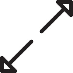 Two Black Arrows Pointing Away From Each Other On A White Transparent Background Illustrating Expansion And Distance In A Simple Iconographic Style