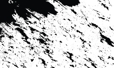 Abstract grunge texture overlay. Damaged, scratched, rough, grainy effect. Brush strokes, paint splatter and ink drip texture. Vector illustration
