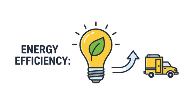 Energy efficiency in logistics and transport. Green energy concept for delivery. Eco-friendly electric vehicle innovation. Sustainable power for transportation business.
