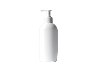 Fototapeta premium White lotion bottle with pump on black