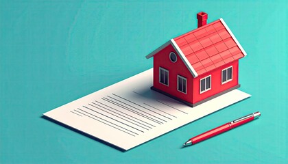 Real Estate Contract Signing and Property Ownership Concept.