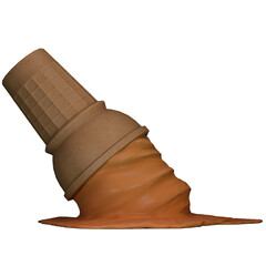 ice cream falls and melts