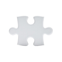 Obraz premium Single, white puzzle piece, isolated