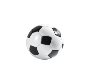 Soccer ball Black and white pattern on a black background