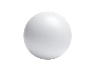 Glossy white sphere with subtle lines on black backdrop