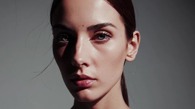 Portrait f&eacute;minin en clair-obscur sous lumi&egrave;re naturelle douce