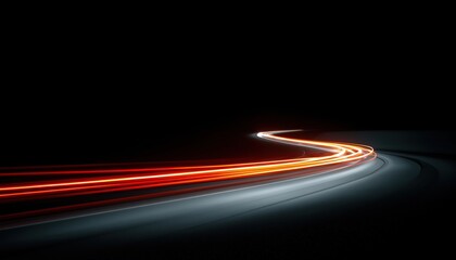 Long Exposure Photography Of Abstract Red Car Lights At Night Creates A Mesmerizing Visual Display Of Motion And Color.