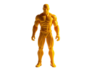 Muscular plastic figure standing