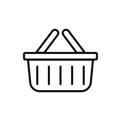 grocery Shopping and Commerce Line Icons Collection