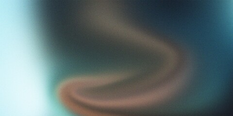 Abstract Swirl of Teal, Brown, and Light Blue with Grain background gradient