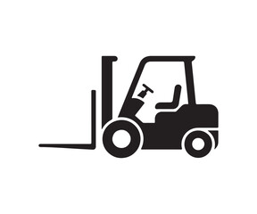 Vector forklift icon isolated on white background