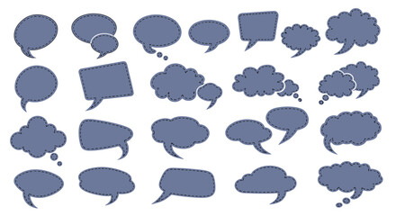 Fototapeta premium A collection of various speech bubbles in different shapes and sizes.