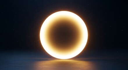 Obraz premium Glowing Orb of Light - A Captivating Abstract Composition.