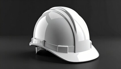Professional white hard hat for construction site safety and protection.