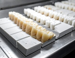 Dental models on trays