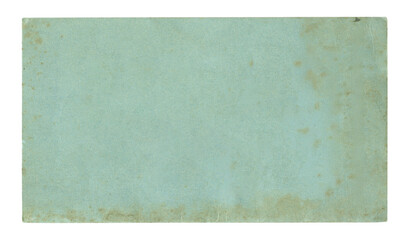 Vintage 1950s Old Blue Paper Texture Background Aged Card Surface - Isolated on White