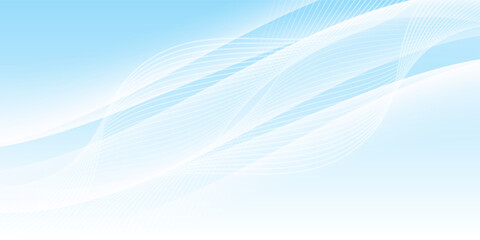 Abstract white wavy glowing lines on a blue background. Futuristic digital high-technology pattern. Health Care concept. Vector