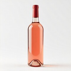 Elegant bottle of ros wine isolated on white perfect for celebrations and summer refreshment