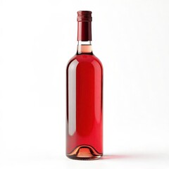 Elegant bottle of rose wine isolated on white perfect for product mockups and advertising campaigns