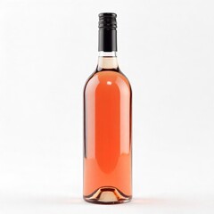 Elegant bottle of ros wine isolated on white perfect for beverage advertising and product mockups