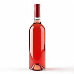 Elegant bottle of ros wine isolated on white background perfect for wine lists and promotional materials