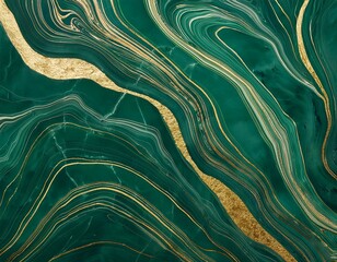elegant green marble with gold veins and natural patterns