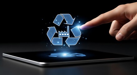 Touching the future of recycling an environmentally responsible factory digitally