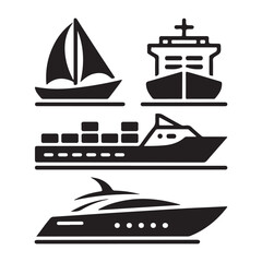 Luxury cruise vector symbol