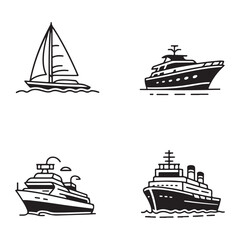Obraz premium Ocean liner icon design