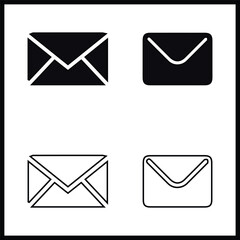 mail silhouette illustration Design mail silhouette icon