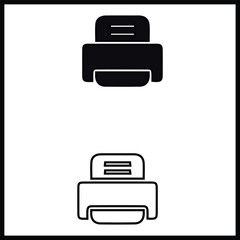 printer silhouette illustration Design printer silhouette icon