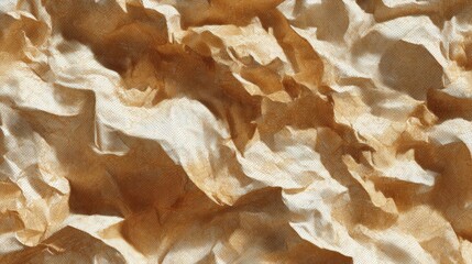 Abstract background with a crumpled texture. the texture appears to be made up of different shades of brown and beige, creating a textured and layered appearance.