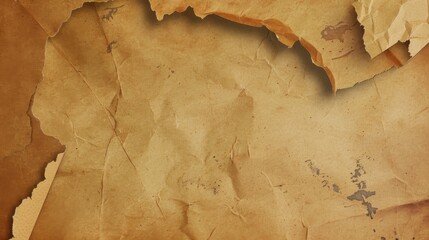 Vintage Textured Materials: Aged Brown Paper, Crumpled Parchment & Grunge Cardboard&mdash;Blank Sheets for Antique Design Backdrops