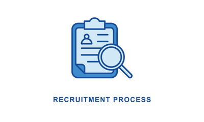 Recruitment Process Icon Isolated On White Background