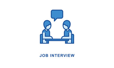 Job Interview Icon Isolated On White Background