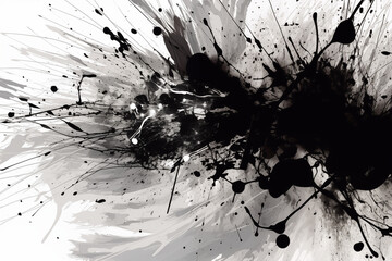 Monochrome Ink Splash