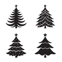 Obraz premium Laser Cut Christmas Tree SVG