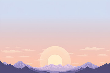 Vaporwave Dawn Landscape