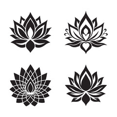 Fototapeta premium Laser Cut Lotus Flower Wall Art SVG