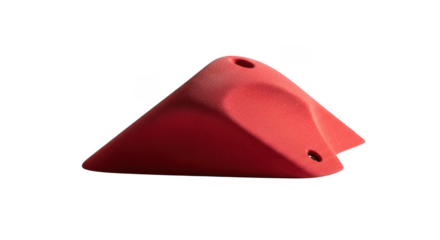 Red climbing hold isolated on transparent background