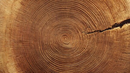 Fototapeta premium Extreme close-up of concentric growth rings on an ancient ginkgo tree stump.