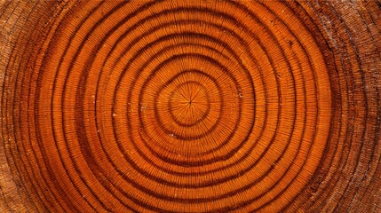 Extreme close-up of concentric growth rings on an ancient ginkgo tree stump.